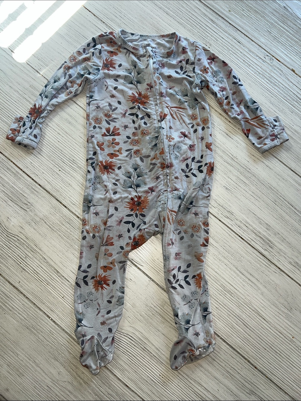 Caden Lane Floral Bamboo Footie